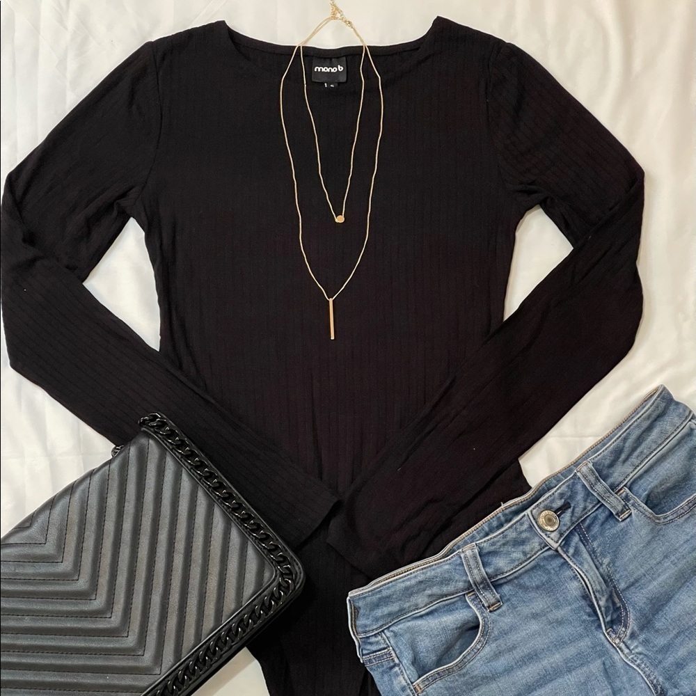 BRAND NEW  Black Long Sleeve Bodysuit